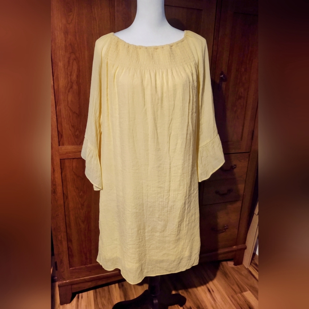 New Directions Shift Dress Sz PL Smocked